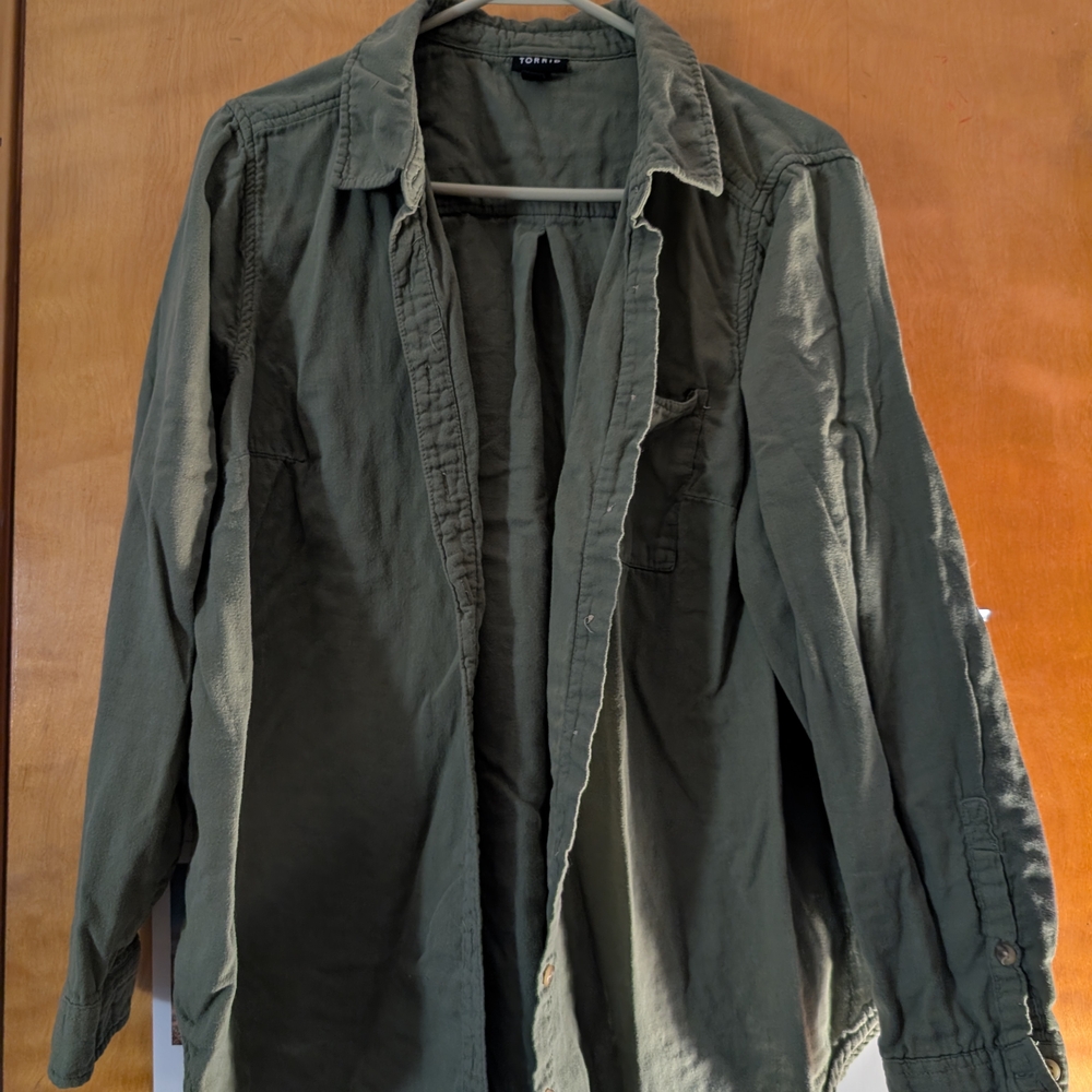 Torrid Women's Button Long Sleeve Shirt. Size 1